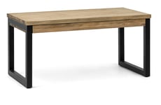 Table basse relevable iCub Strong eco 50x100x52 cm Noir-Vieilli