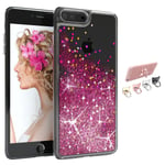 iPhone 7 Plus / 8 Plus - Flytande Glitter 3D Bling Skal Case