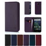 32nd Classic Series - Real Leather Book Wallet Case Cover For Motorola Moto G5