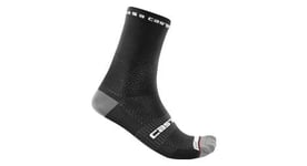 Paire de chaussettes castelli rosso corsa pro 15 noir