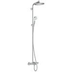 Hansgrohe Crometta S Chrome 240 1jet Showerpipe with Thermostatic Bath Mixer