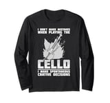 Cello Instrument Funny Playing Musical Lesson Long Sleeve T-Shirt