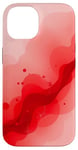 Coque pour iPhone 14 Rouge minimaliste art abstrait esthétique