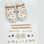 DIY Shoes Charms Accessories Bling Rhinestone Decor Set Girl Gift For Croc Shoes