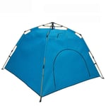 CKQ-KQ Tente à ouverture automatique pour 3 à 4 personnes avec vent chaud et portable pour la pêche sur glace, plus une tente de pêche épaisse en coton pour randonnée en plein air (couleur : bleu, taille : 200 x 200 x 140 cm)