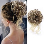 Women Messy Bun Curly Scrunchie Hair Elastic Band Chignon Hair Donut Hair Pieces