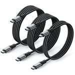 Rocoren USB C to USB C Charger Cable, 100W 5A Fast Charging Cable [3-Pack 2M+2M+1M] QC5.0 PD3.0 Type c to Type C Cable Compatible with MacBook Pro, iPad Pro, iPhone 16 Pro, iPhone 15, Laptop