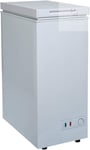 SIA CHF60W White Chest Freezer with Removable Wire Basket, 53L Slimline Compact