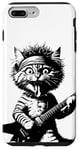 Coque pour iPhone 7 Plus/8 Plus Rock Cat jouant de la guitare, amateurs de chats amusants