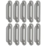 cyclingcolors 10x Gâche à équerre en plastique gris pour serrure à bouton poussoir Push-lock ou à pêne dormant pose en applique 53x12mm Verrou Sécurité Caravane Bateaux Vans Camions aménagés