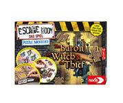 Noris 606101976 Escape Room The Baron, The Witch & The Thief Adventure-Family and Board Game for Puzzle Fans Including 3 Cases, from 14 Years, Light Brown