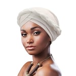 DRESHOW Women Turban Pre-Tied Twisted Braid Hair Cover Wrap Hat African Beanie Headwraps Chemo Cancer Cap