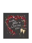 Woodmansterne Champagne Glasses Valentine's Day Card