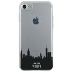 Coque semi-rigide transparente monuments new-yorkais pour iPhone SE (2020)/8/7 - Neuf