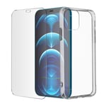 Coque Apple iPhone 12 Pro Max Souple et Film Verre Trempé Dureté 9H transparent