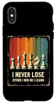 iPhone X/XS Chess Board I Never Lose Either I Win Or Learn Chess Coach Case