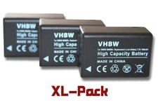 3 x batteries vhbw Set 800mAh pour appareil photo Panasonic Lumix DC-FZ82 comme Panasonic DMC-BMB9, DMW-BMB9E, Leica BP-DC9.