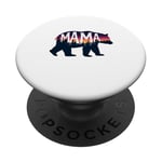 MAMA BEAR Women Scenic Christmas Pajama Family Mom Gift PopSockets Adhesive PopGrip