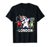 Dabbing Unicorn Dinosaur Men Women Boys Girls London England T-Shirt