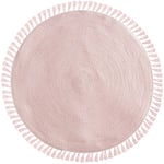 Atmosphera Créateur D'intérieur - Tapis Rond à Franges Rose D90 Atmosphera For Kids