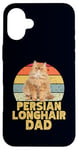 Coque pour iPhone 16 Plus Persian Long Hair Cat Dad Retro Vintage Style Cool Cats Lover