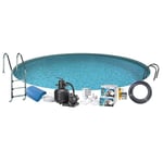 Poolpaket Swim & Fun Steel Rund 150 cm Djup