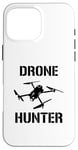 Coque pour iPhone 16 Pro Max Drone Hunter Objet volant Contrôle de la circulation aérienne