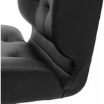 HHG - jamais utilisé] Chaise de bureau 441, pivotante, réglable en hauteur similicuir noir, pied chromé - black