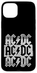 Coque pour iPhone 15 Plus AC/DC - Triple logo empilé vieilli