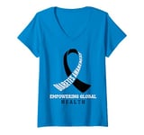 Womens Empowering Global Health Diabetes Awareness Month 2024 Women V-Neck T-Shirt