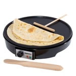 Daewoo Crepe Maker Pancake Hot Plate Electric Non Stick 1000W Dial Thermostat