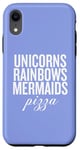 Coque pour iPhone XR Licorns Rainbow Sirènes Pizza Fun