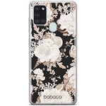 Babaco ERT GROUP mobile phone case for Samsung A21s original and officially Licensed pattern Flowers 044 optimally adapted to the shape of the mobile phone, case made of TPU