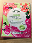 Simple Brightening Under Eye 100% Hydrogel Mask Naturally derived fruit enzymes