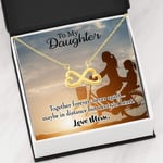 Together Forever Mother Daughter Infinity Love Necklace Heartfelt Daughter Card & Pendant Stainless Steel Or 18k Gold