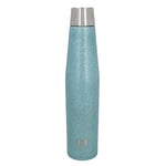 BUILT Apex - Bouteille Isotherme avec Bouchon Hermétique, 100% Réutilisable, Sans BPA, Gourde en Acier Inoxydable 18/10, 540 ml, Bleu Pailleté