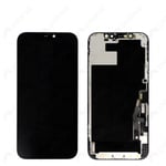 ECRAN SOFT OLED IPHONE 12 / 12 PRO VITRE TACTILE + CHASSIS NEUF NOIR COMPLET