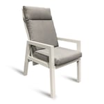 Jamaica recliner stol i hvit aluminium