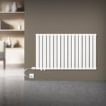 Radiateur électrique simple couche blanc 1020x600mm - ML-Design - 600W - design plat et économique