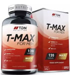 TDN T-MAX Supplement for Men T-Booster Caps UK Formulated Premium Supplement 120