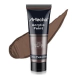 Artecho Peinture Acrylique 120ml Brun Cuit, Acrylic Paint, Peinture pour Toile, Tissu, Bois, Roche, Papier, Verre.