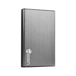 HEDEN Boîtier Disque Dur 2,5 '' en Aluminum, Boîtier Externe Portable USB3.0 vers SATA pour Une Conception sans Outil HDD/SSD de 7 mm / 9,5 mm, Prise en Charge Maximale de 4 to,Argenté