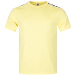 Moschino Mens Taped Shoulder Logo Yellow T-Shirt material_cotton - Size Medium