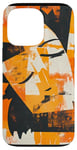 Coque pour iPhone 13 Pro Orange Abstrait Géométrique Jésus King Bible Écriture Citation