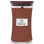 WoodWick Hourglass grande jarre bougie parfumée avec mèche crépitante - Érable et Noix Fumée - jusqu’à 130 heures de combustion