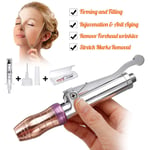 ZXCASD Hyaluron Pen, Hyaluronic Acid Pen Anti Wrinkle Needle Free Painless Lip Injection Lip Lifting Sterile Disposable Syringe Atomizer, 5 Ampoules Head