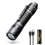 Sofirn SC28 Lampe Torche LED 2800 Lumens Lampe Tactique Lampe de Poche Rechargeable Ultra Puissante Lampe EDC, Pour Camping, Urgence, Chasse, Randonnée