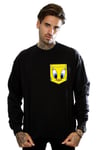 Tweety Pie Face Faux Pocket Sweatshirt