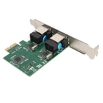 Kaksiporttinen PCIe-verkkokortti RJ45-portti RTL8111H Chip Ethernet -verkkokortti Gigabit NIC Windowsille Linuxille