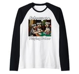 Dogs Playing Poker Miniature Schnauzers Schnauzer Dog Raglan Baseball Tee